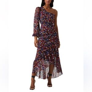 54. Astr the label $128 Calista Dress in Blue & Red Ditsy